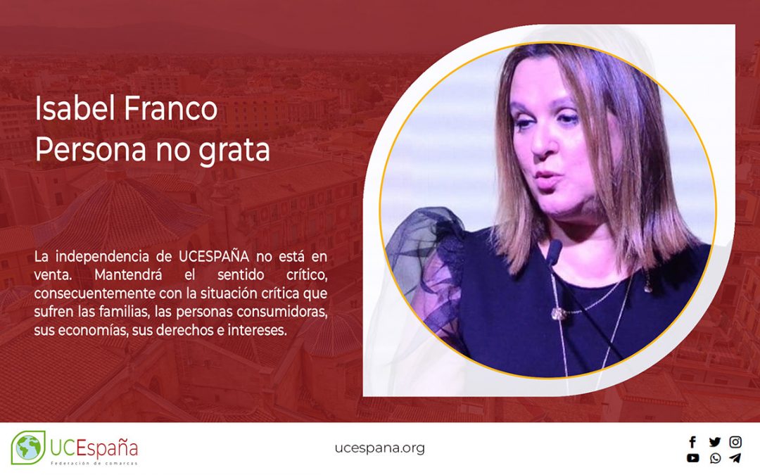 Isabel Franco López declarada por UCEspaña persona no grata