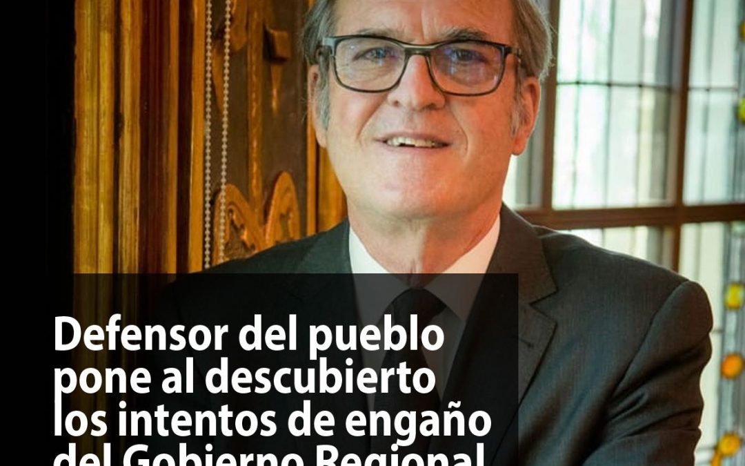 El Defensor del Pueblo reprende a la Administración Regional