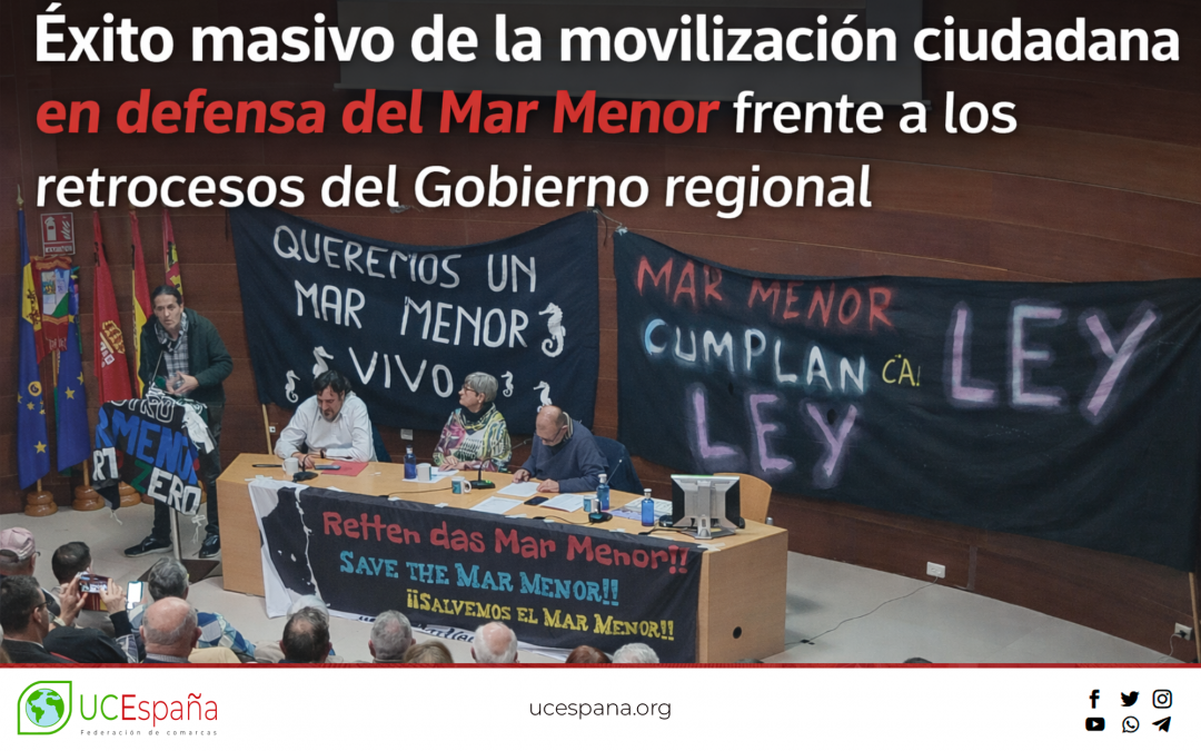 Éxito masivo de la movilización ciudadana en defensa del Mar Menor frente a los retrocesos del Gobierno regional