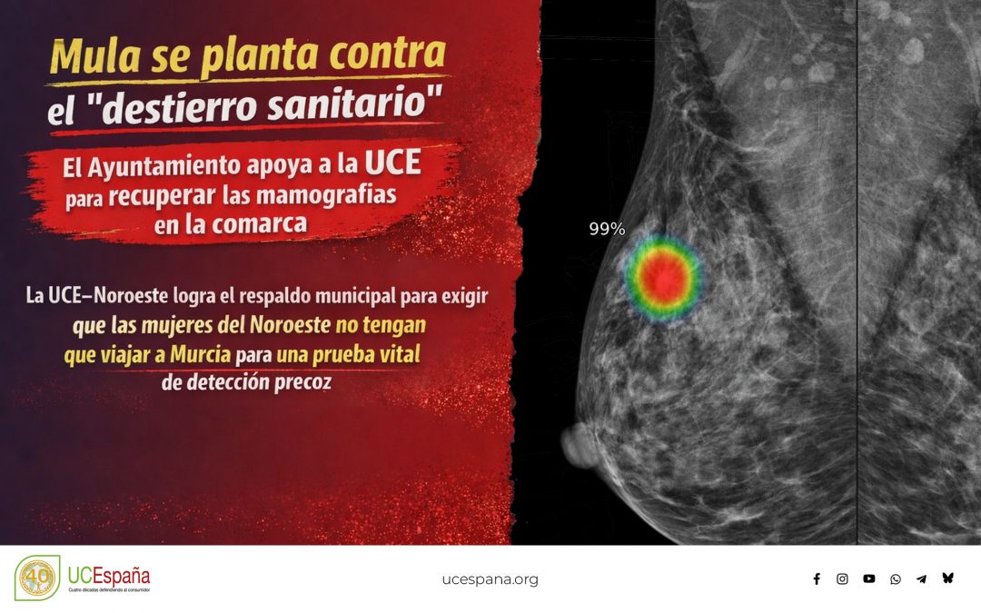 LA UCE LOGRA EL APOYO DEL AYUNTAMIENTO DE MULA EN SU LUCHA POR RECUPERAR LAS MAMOGRAFÍAS EN LA COMARCA UCE- NOROESTE