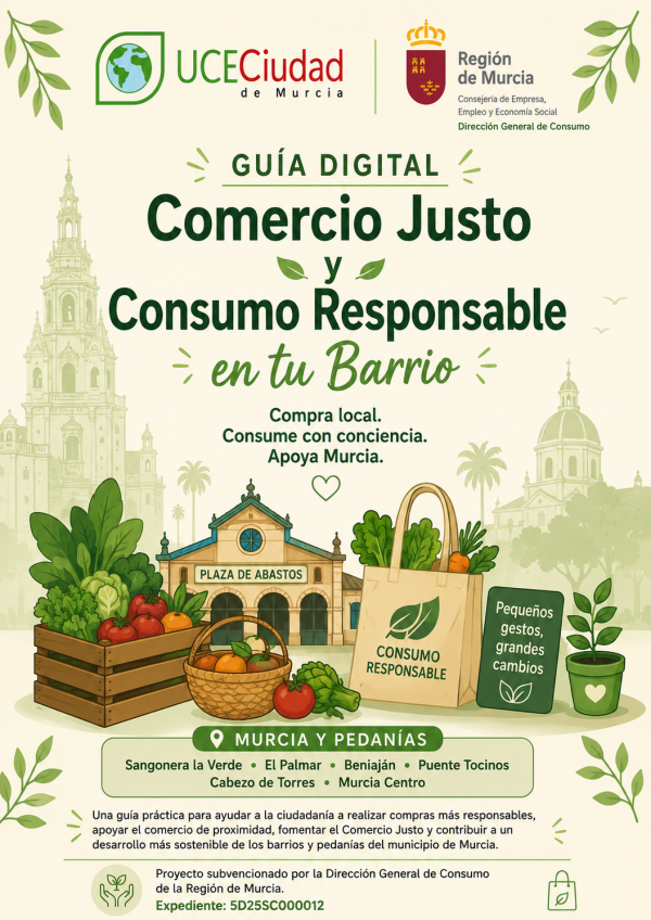 Portada de la Guía Digital de Comercio Justo y Consumo Responsable en tu Barrio