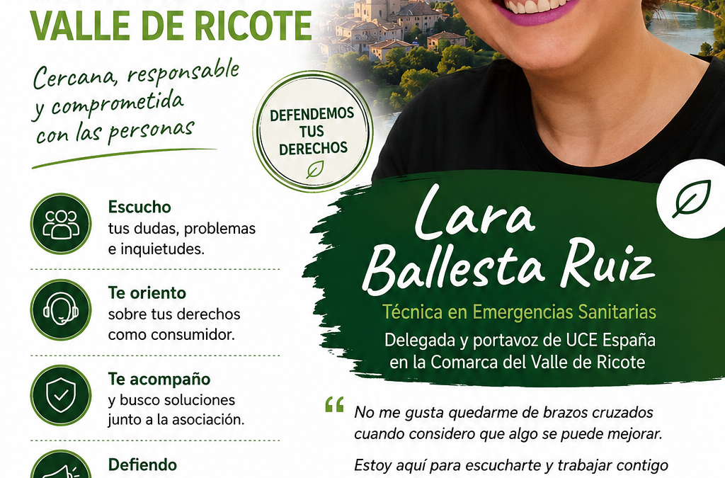 Lara Ballesta Ruiz, nueva delegada y portavoz de UCE España en la Comarca del Valle de Ricote